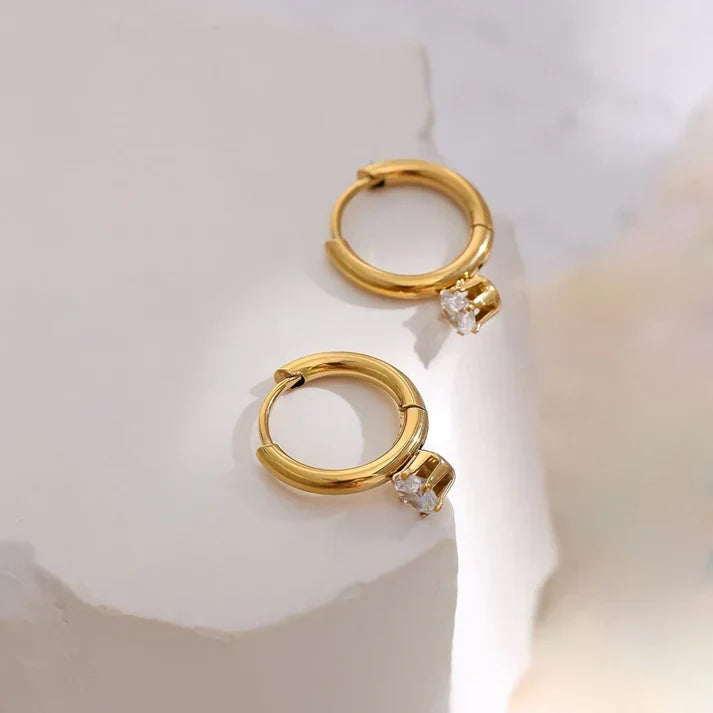 Radiant Sparkle Hoops Earrings