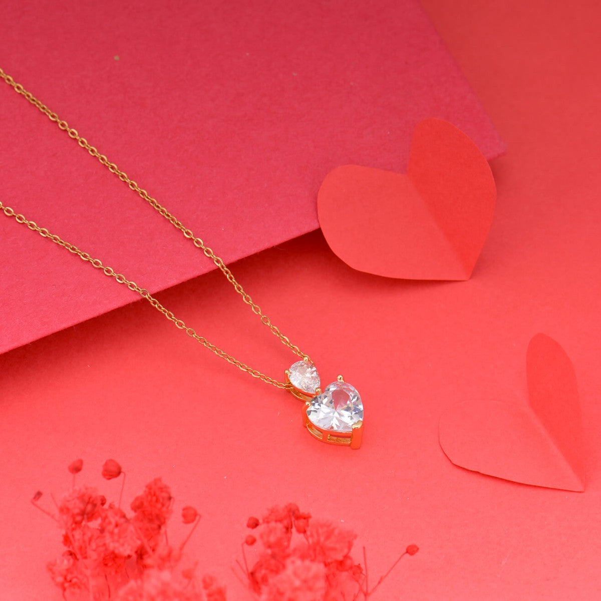Solitaire Heart Necklace