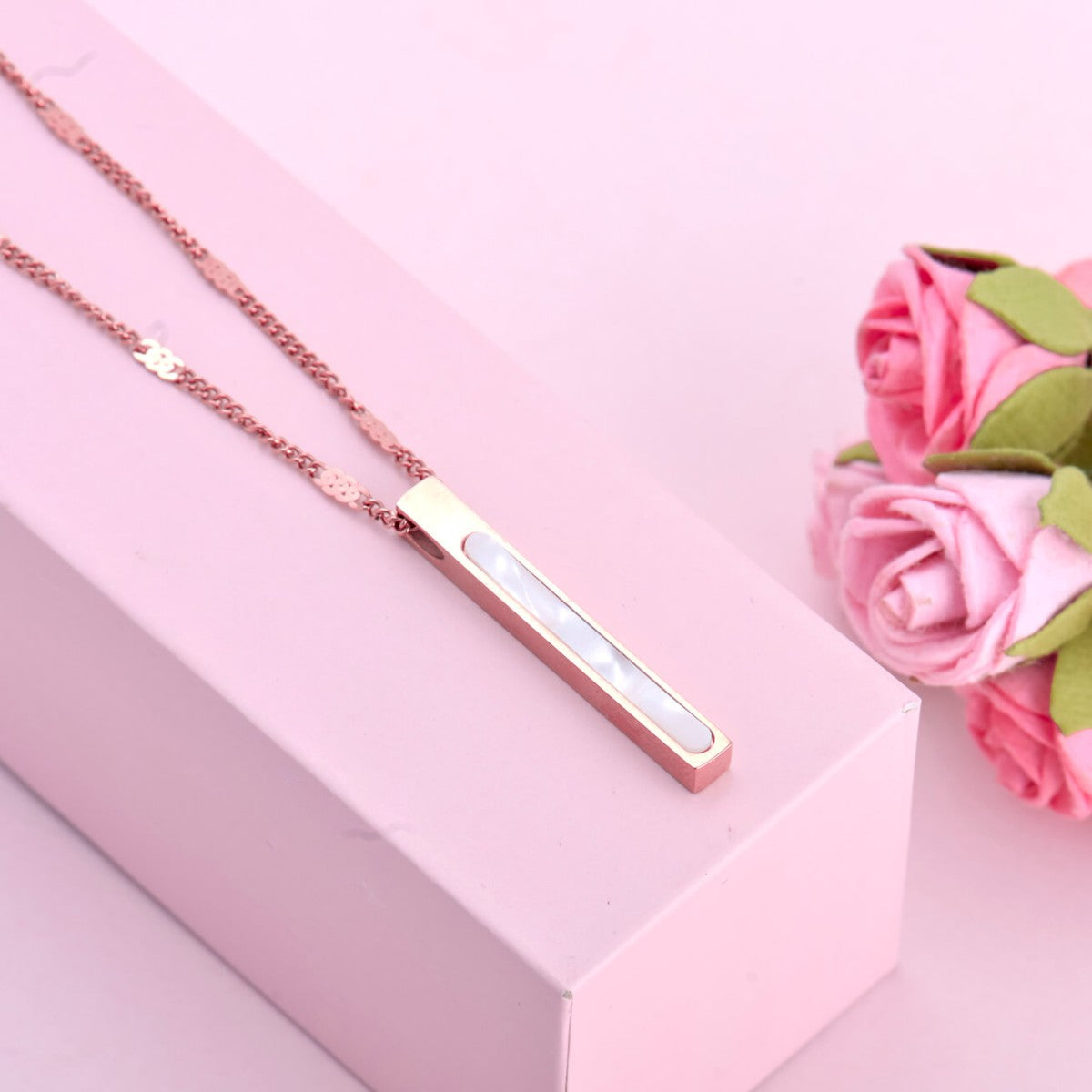 Mother Of Pearl Bar Necklace