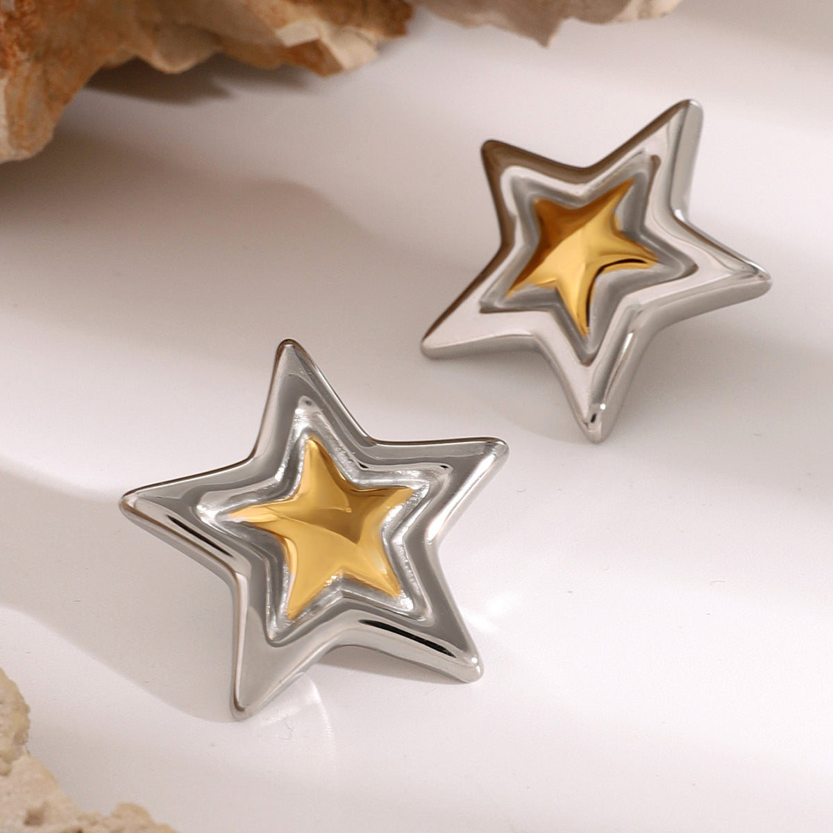 Gilded Star Earrings