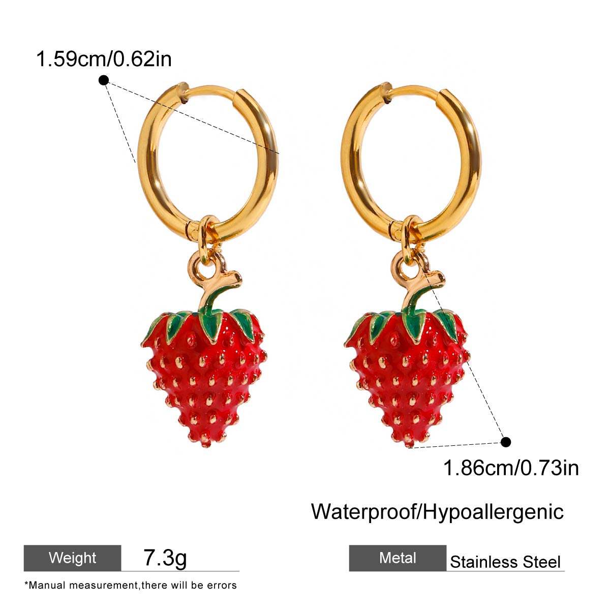 Strawberry Charm Earrings