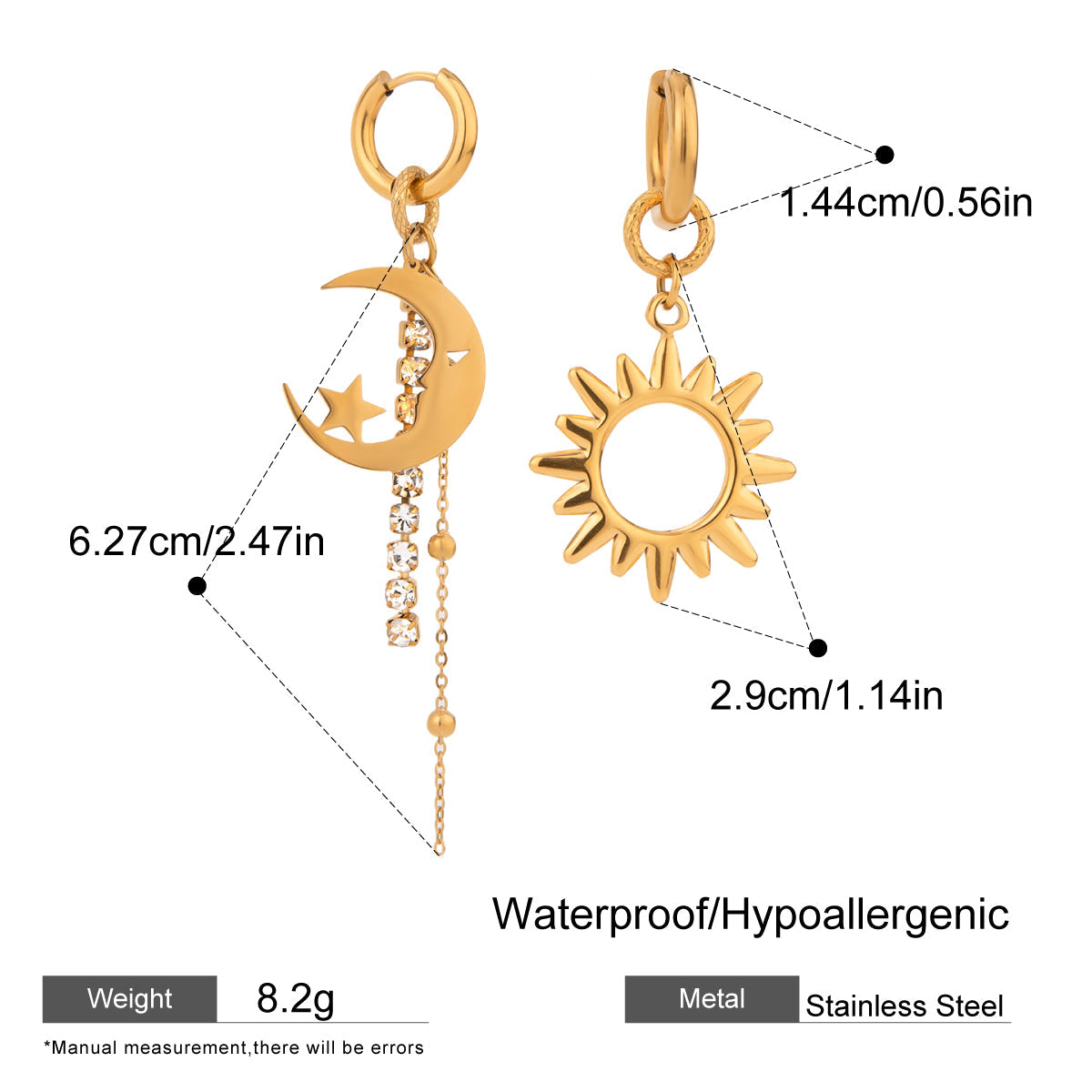 Solar & Lunar Spark Earrings