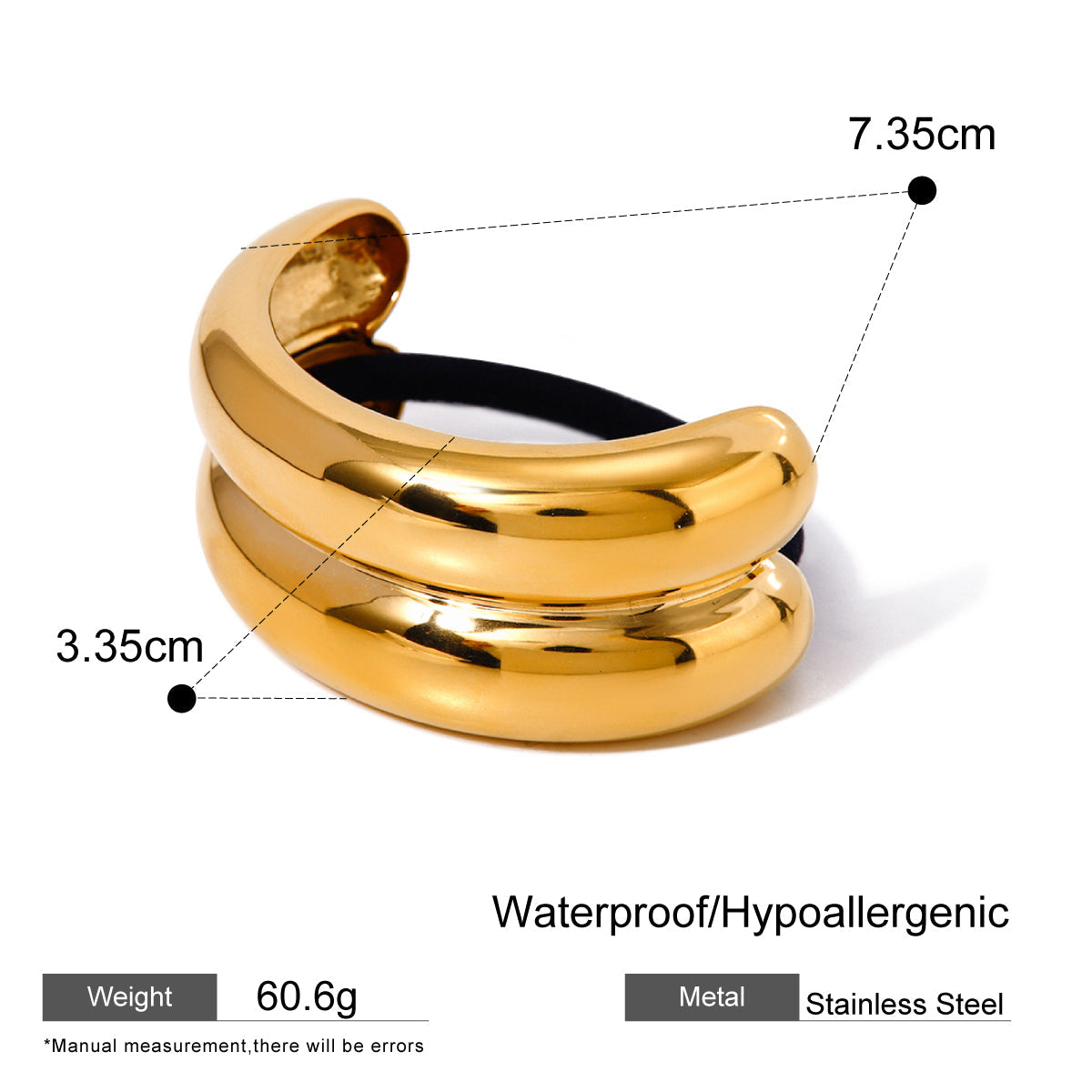 Double Dome Hair Cuff