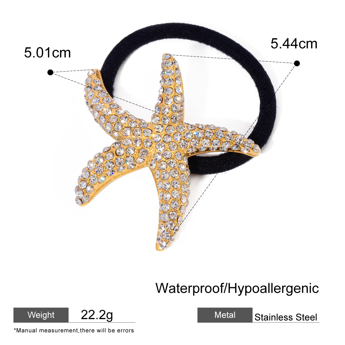 Sparkling Starfish Hair Cuff
