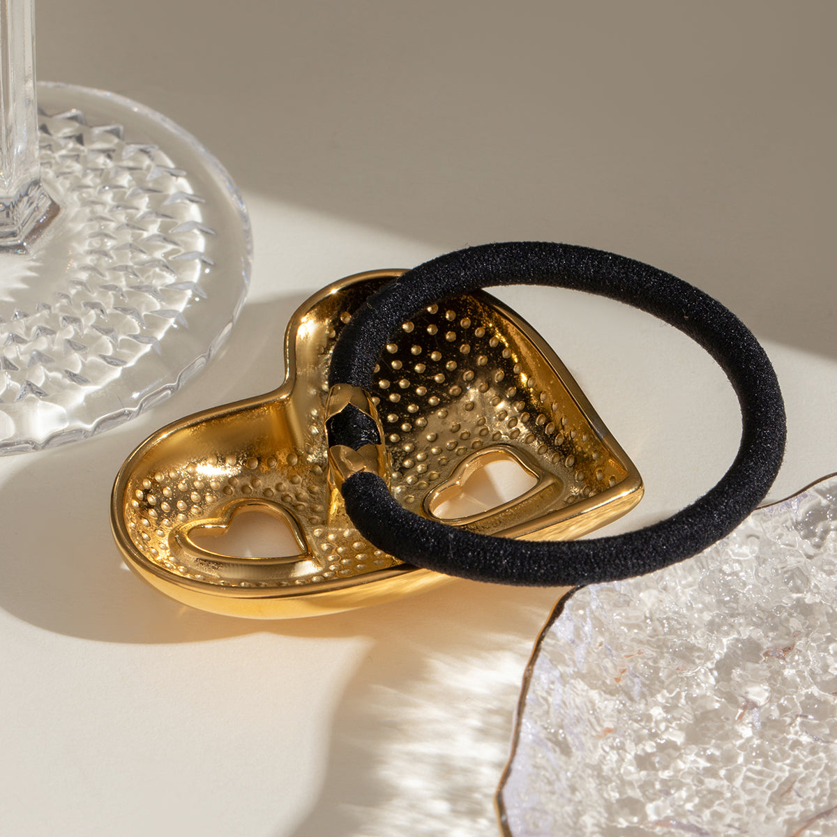 Heart Within Heart Hair Cuff