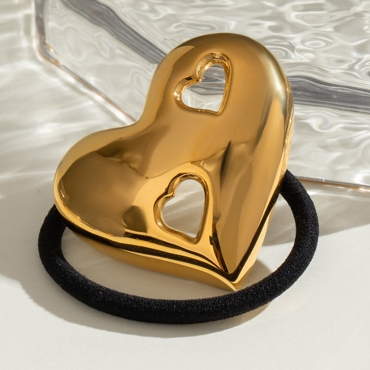 Heart Within Heart Hair Cuff