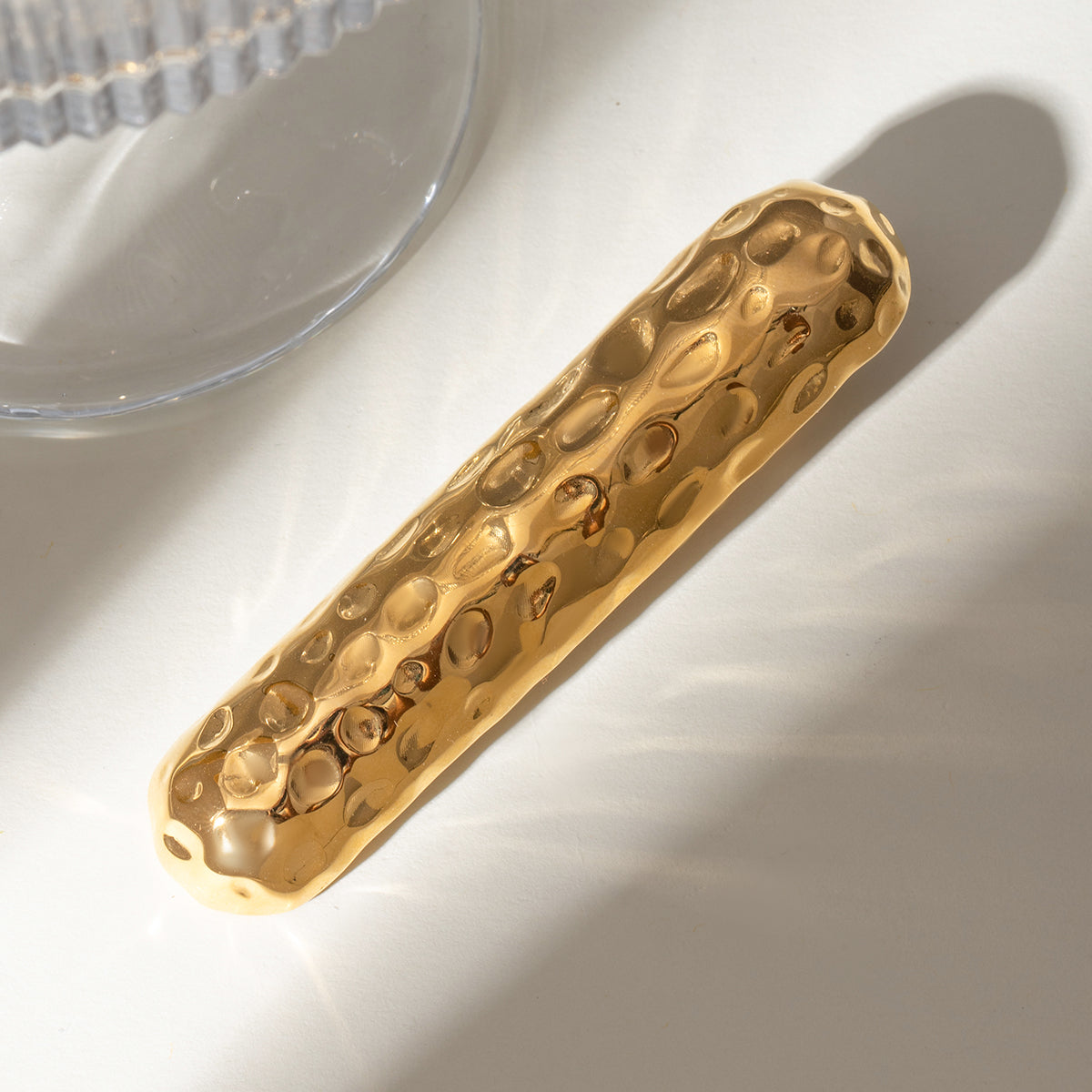 Hammered Bar Hair Clip
