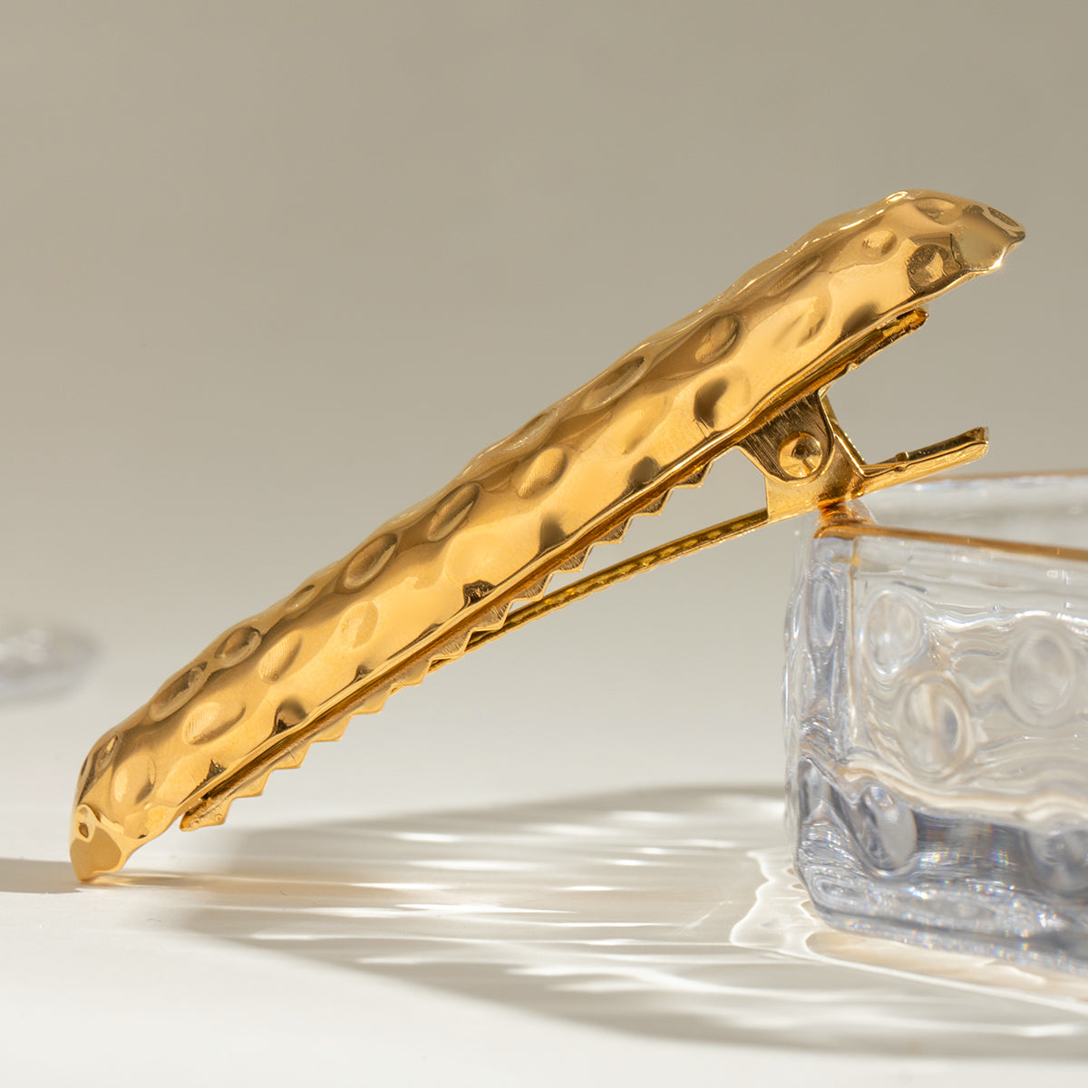 Hammered Bar Hair Clip