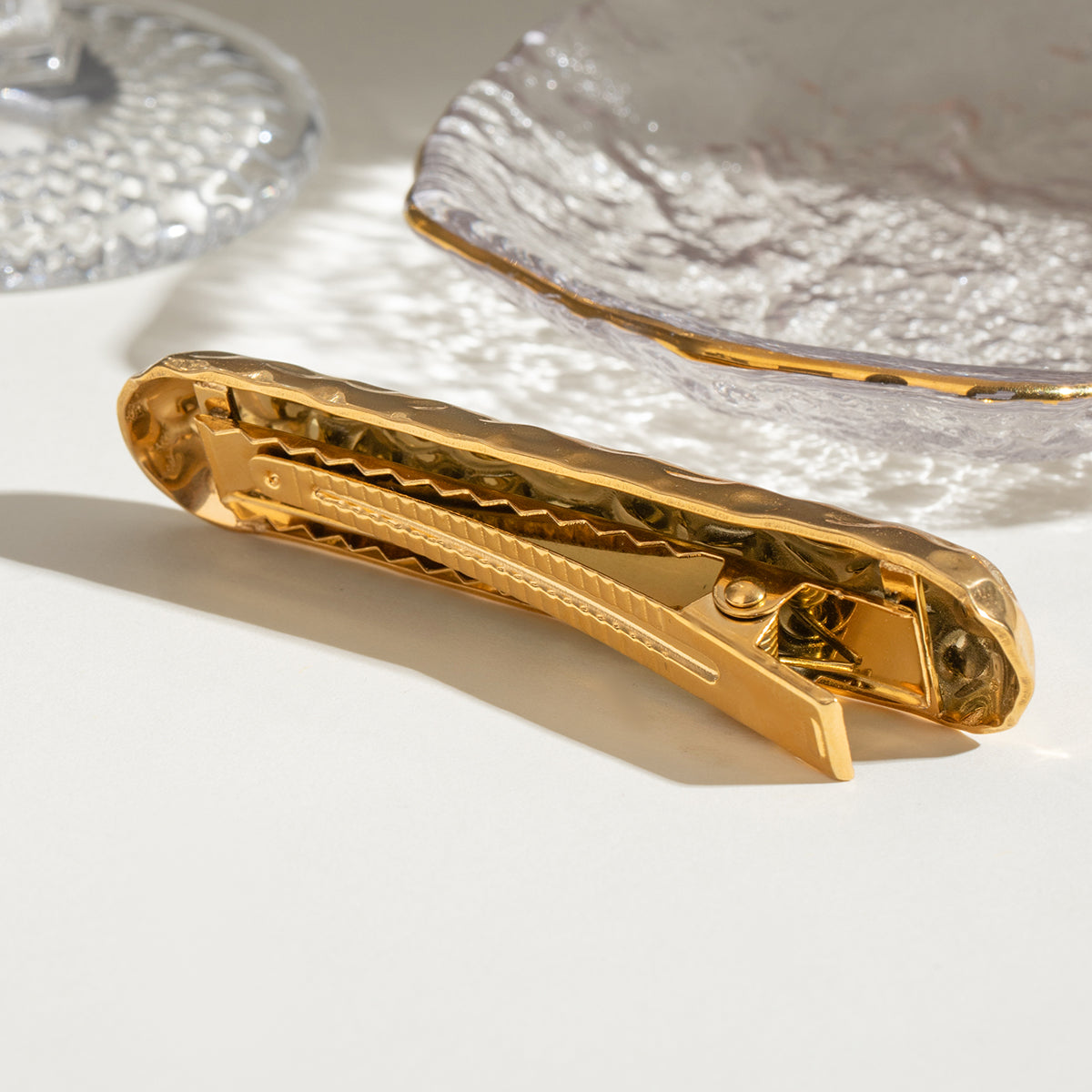 Hammered Bar Hair Clip