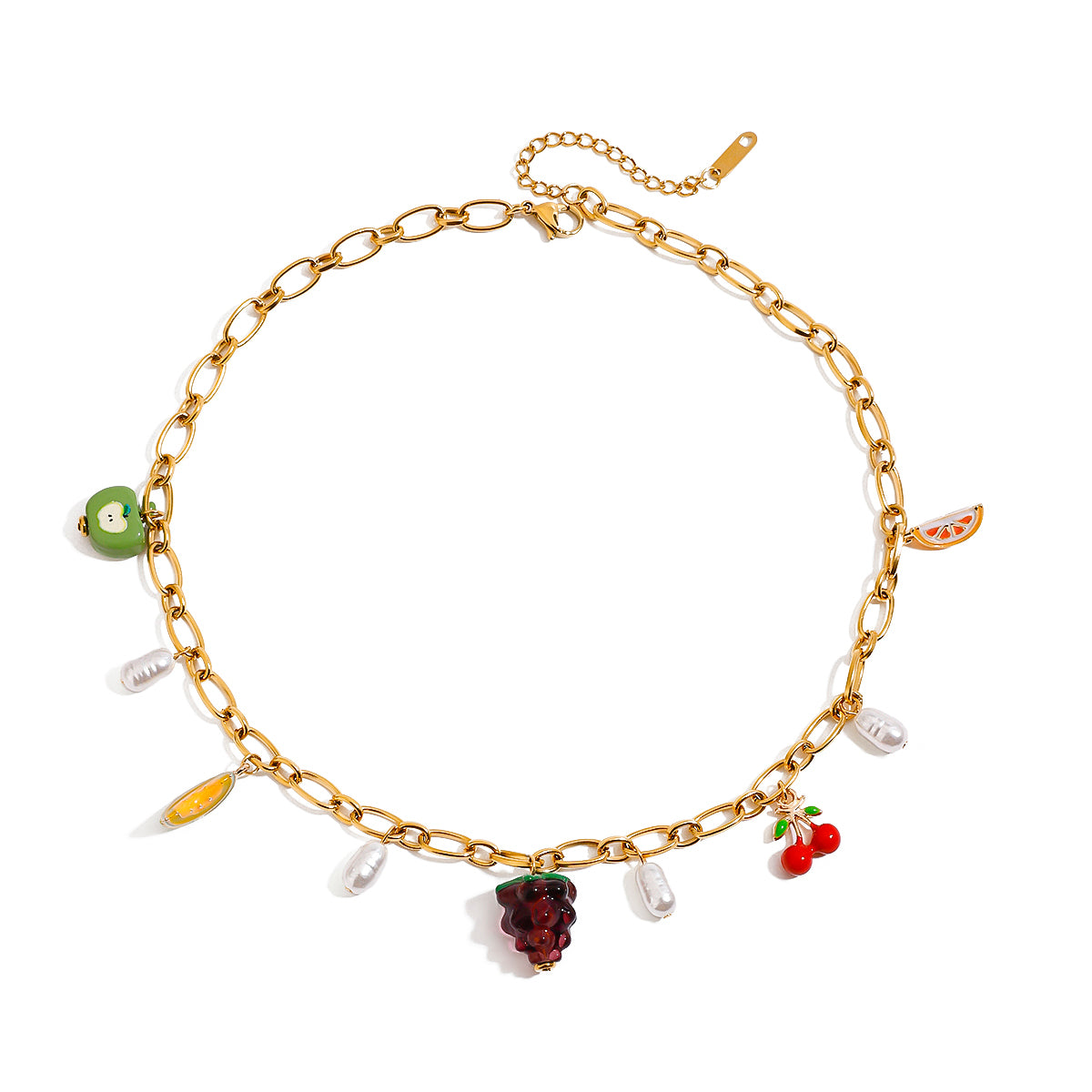 Tropical Fruit Charm Necklace