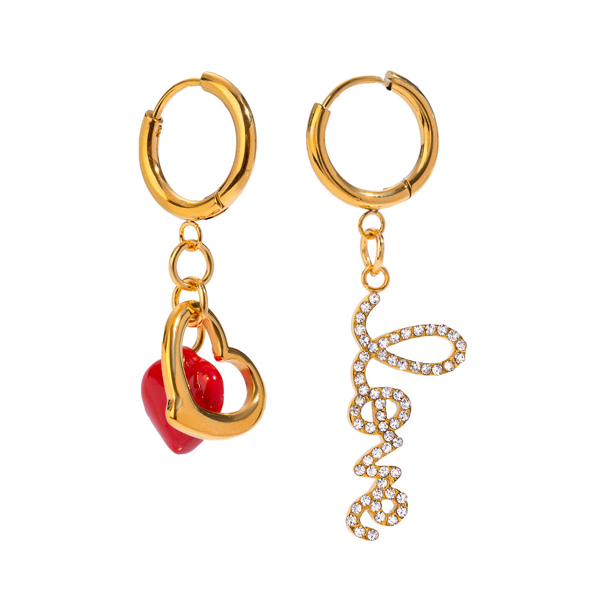 Love & Heart Mismatch Earrings