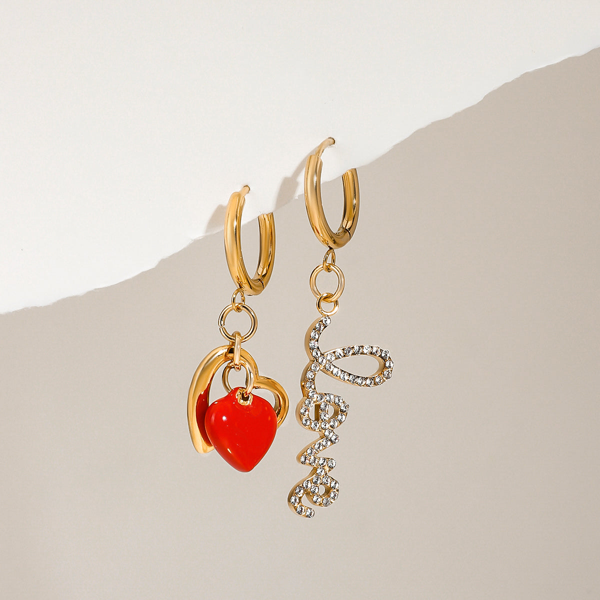 Love & Heart Mismatch Earrings