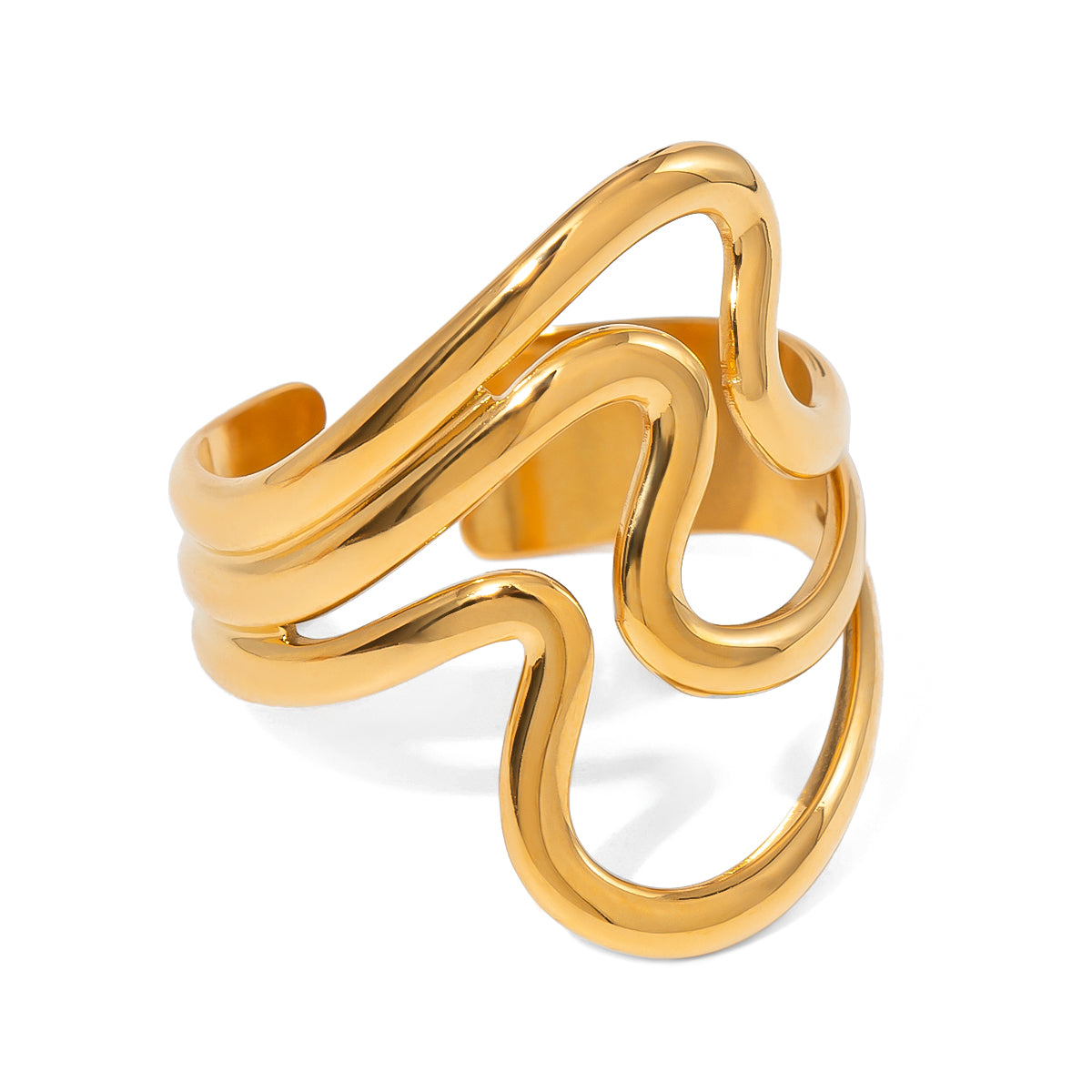 Serene Waves Ring