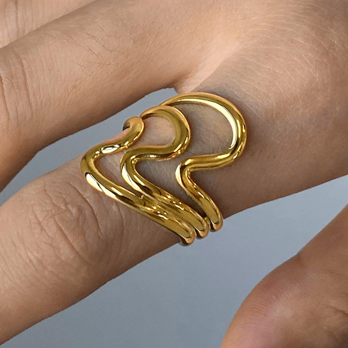 Serene Waves Ring