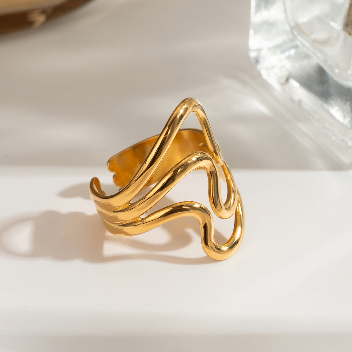 Serene Waves Ring