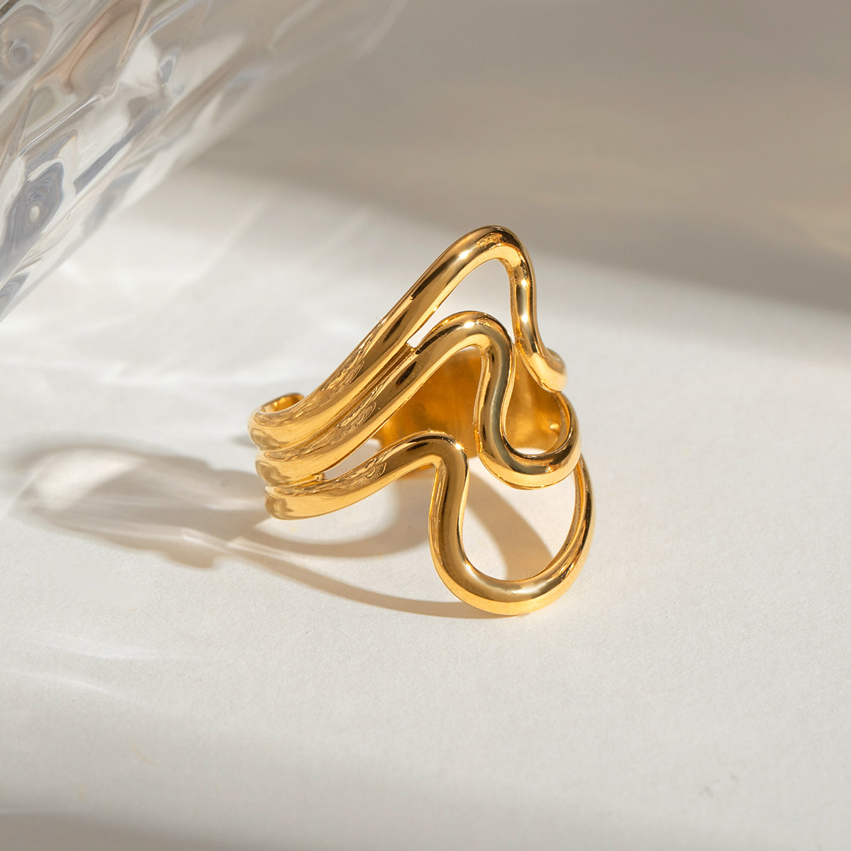 Serene Waves Ring