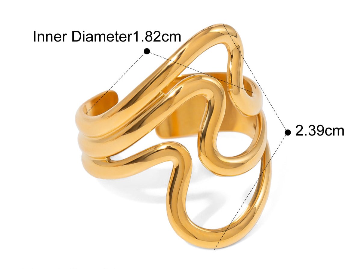 Serene Waves Ring