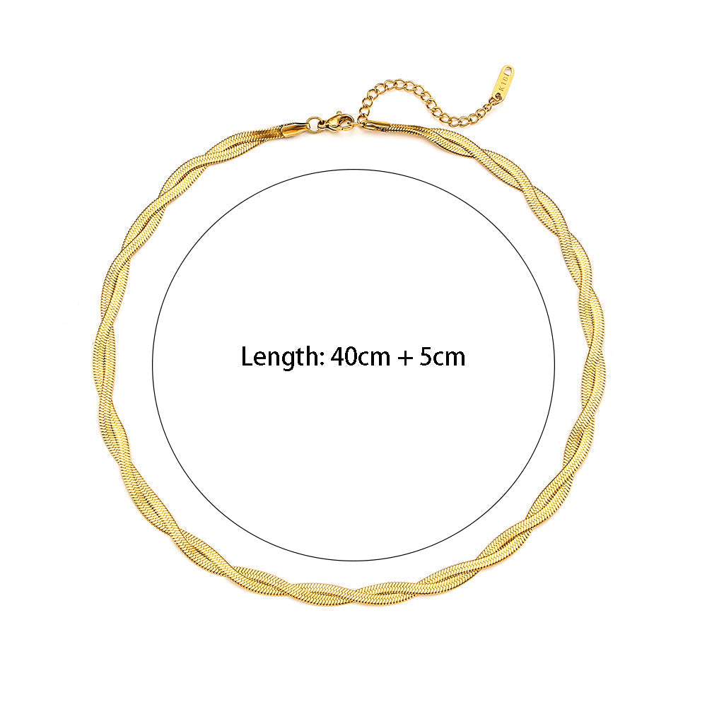 Intertwined Snake Chain Necklace