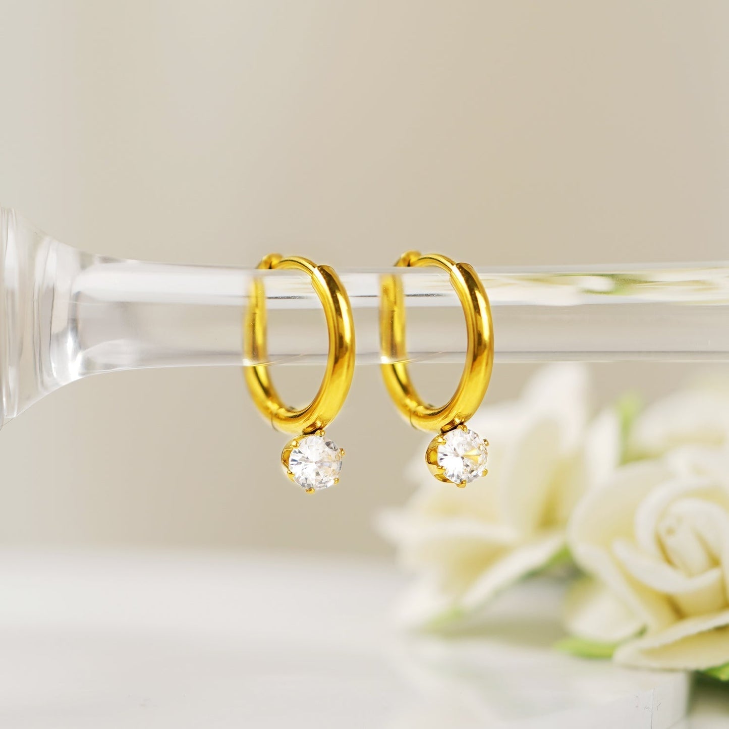 Radiant Sparkle Hoops Earrings
