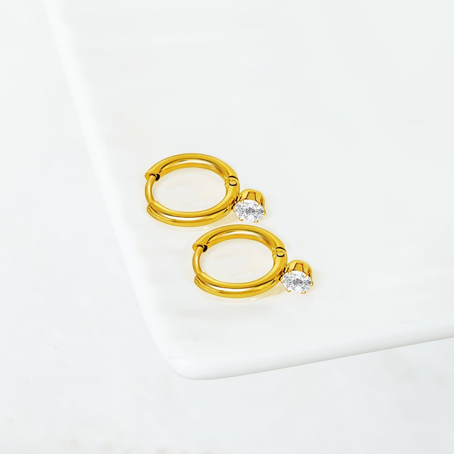 Radiant Sparkle Hoops Earrings