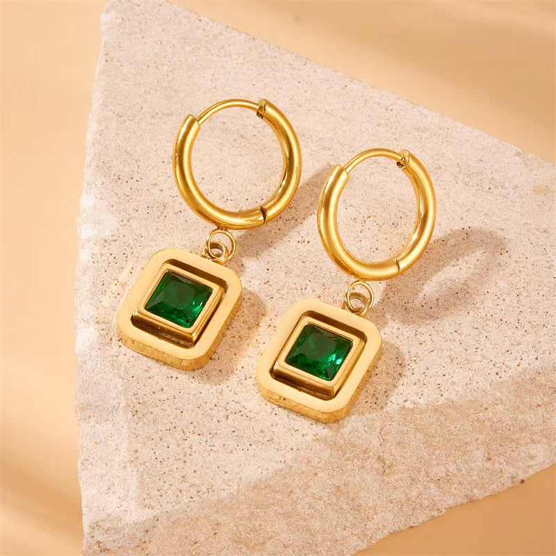 Emerald Drop Earrings