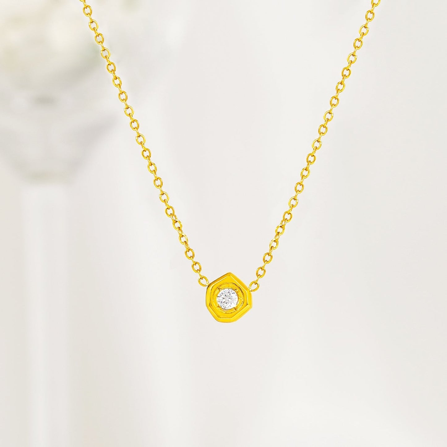 Radiant Hexagon Necklace