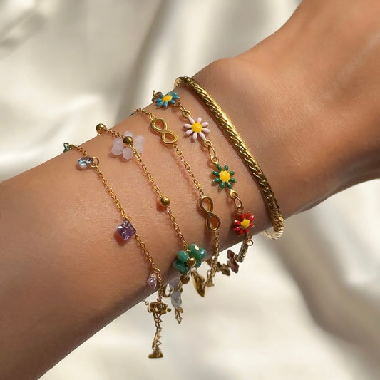 Forever Bloom Bracelet Stack