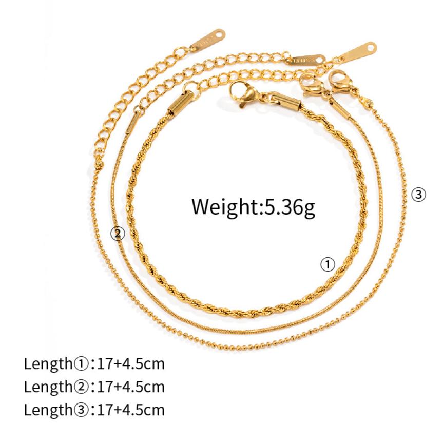 Dainty Trio Bracelets