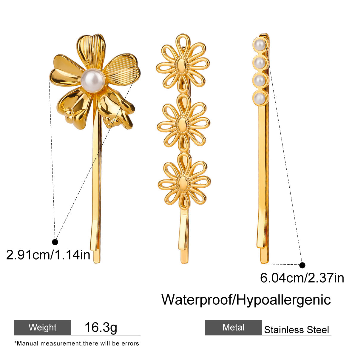Floral Trio Hair Pin Set