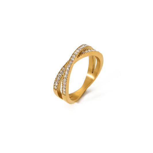 Cross Sparkling Ring